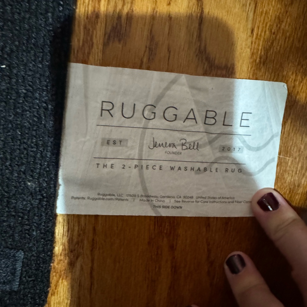 Ruggable Black Washable Rug